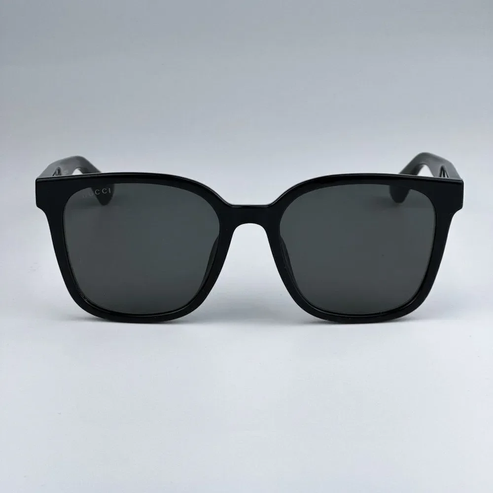 NEW Gucci GG1346SK 001 Black Grey Square Unisex Sunglasses GG 1346SK